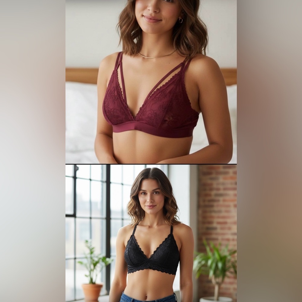 341. Set of 4 Aerie Lace Bralette/Bandeau Tops